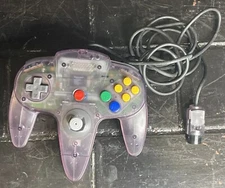 NICE N64 Nintendo 64 Atomic Purple Controller Video Game Tested OEM Tight Stick