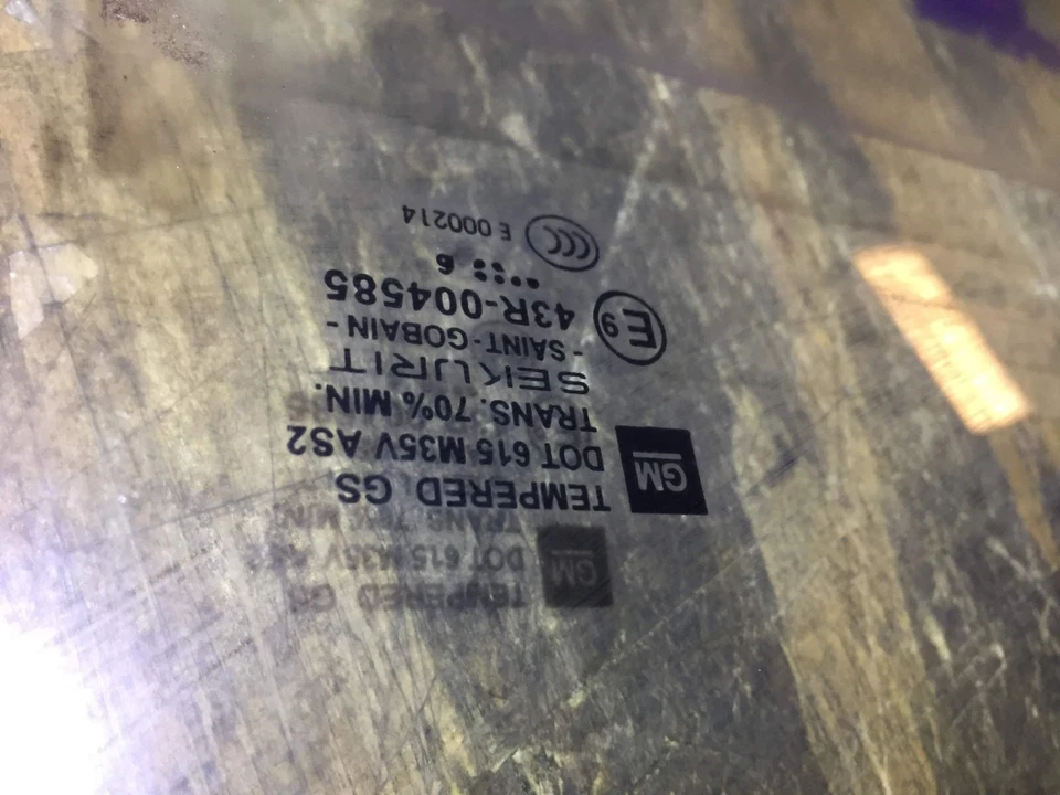 03 04 05 06 07 CADILLAC CTS PASO DERECHO PUERTA TRASERA CRISTAL VENTANA OEM Foto 4 de 4