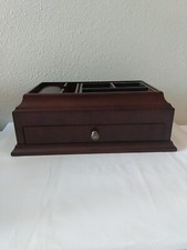 Bombay Men's Valet Mahogany/Cherry Wood With Brush And Pull out Drawer Great...