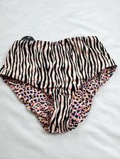 Sanctuary Pretty Exotic Reversible High-Rise Bikini Swimsuit Size S
