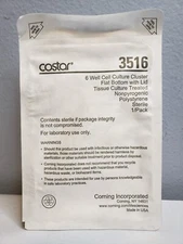 Corning Costar 3516 6 Well Cell Culture Cluster Flat Bottom with Lid, Lot of 14