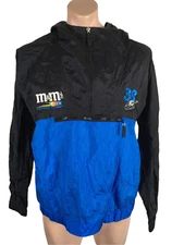 Vintage NASCAR Windbreaker Jacket M&M Elliott Sadler Anorak Pullover Fits sz M