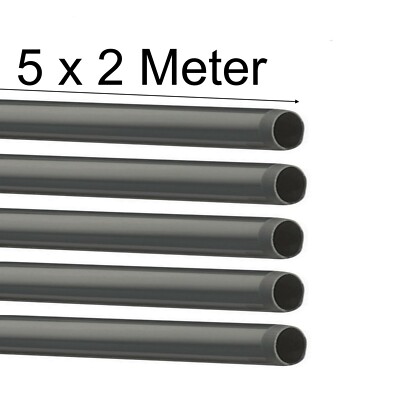 10m PVC Rohr Ø 50 mm 5 Stk je 2m PVC Rohrsysteme Pool Wasser Abwasser Brunnen