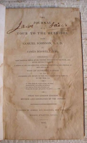 JAMES BOSWELL TOUR TO HEBRIDES LEATHER BOUND (1810) - Picture 2 of 2