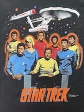 Vintage Star Trek T Shirt Made in USA 1991 Single Stitch Black Size Medium