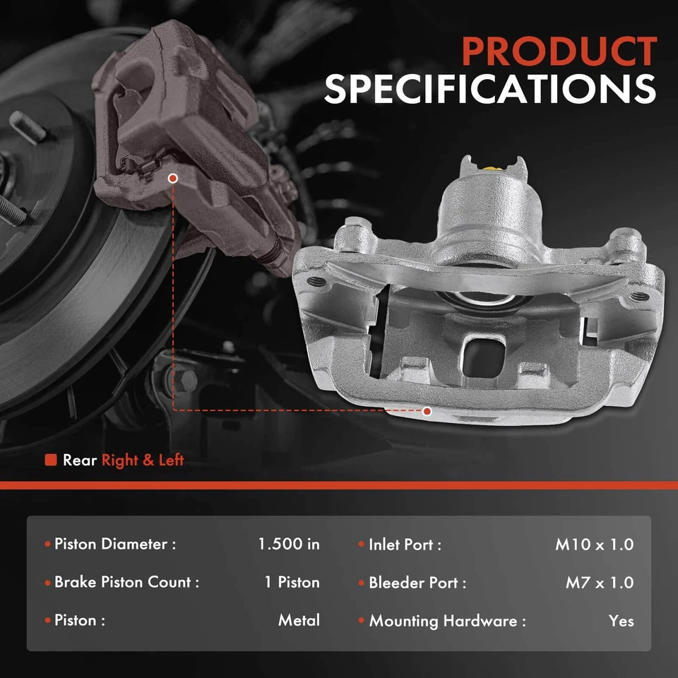 2x Pinzas de freno traseras izquierda y derecha con soporte para Subaru Forester 98-03 Impreza 99-03 Foto 2 de 4
