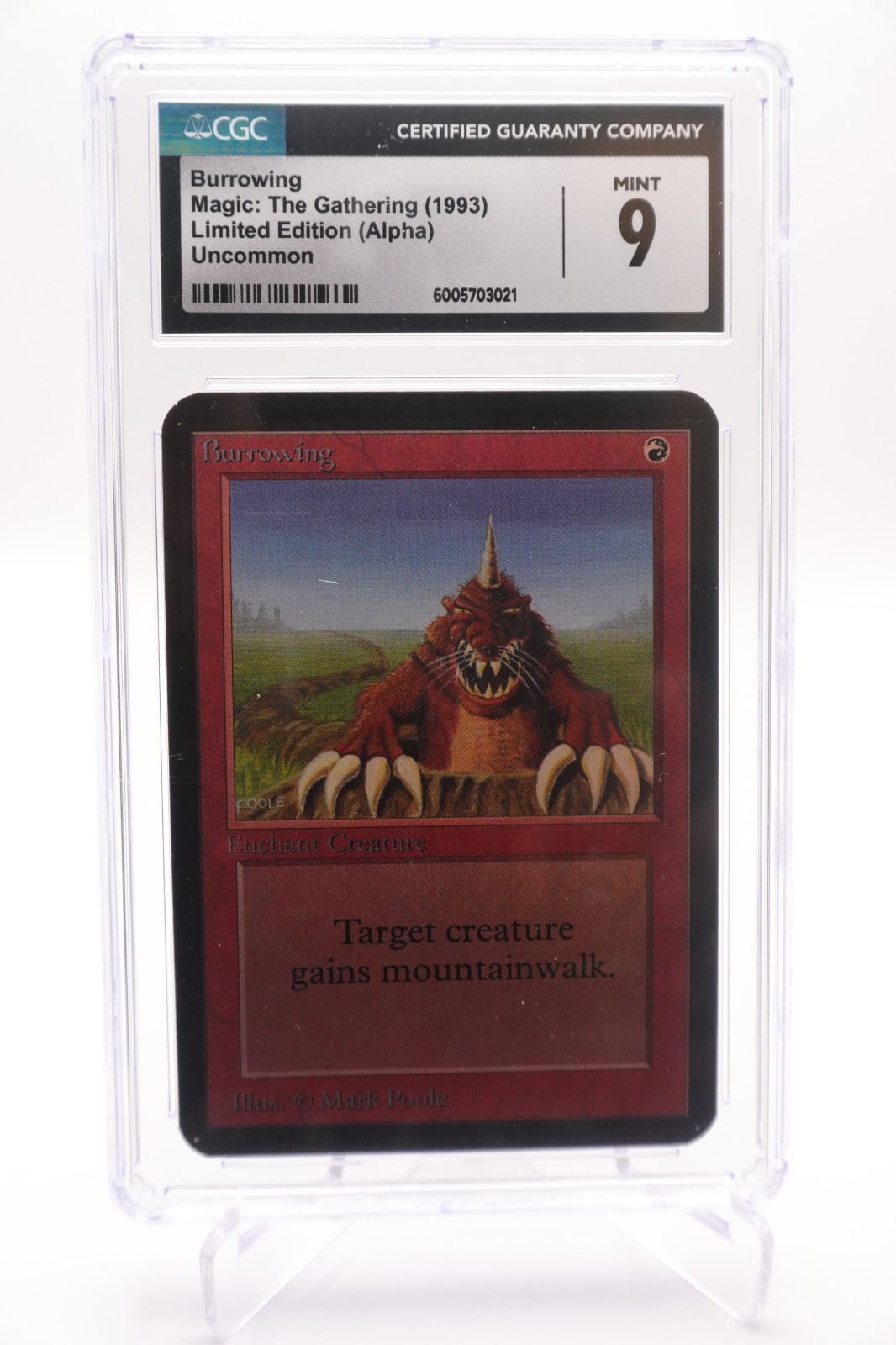 Magic: The Gathering Alpha Burrowing CGC 9 Mint Uncommon
