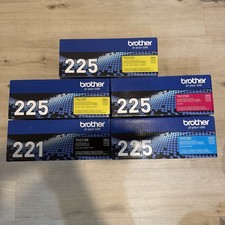 Brother Genuine TN221BK TN225C TN225M TN225Y 5-Pack OEM Toner Set Brand New