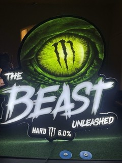 MONSTER BEAST “Unleashed” LED sign