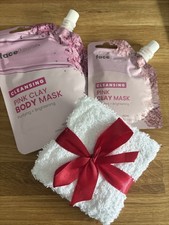 Face Facts Pamper Gift Set Pink Clay Mask Body Mask Spa Gift Box Self Care