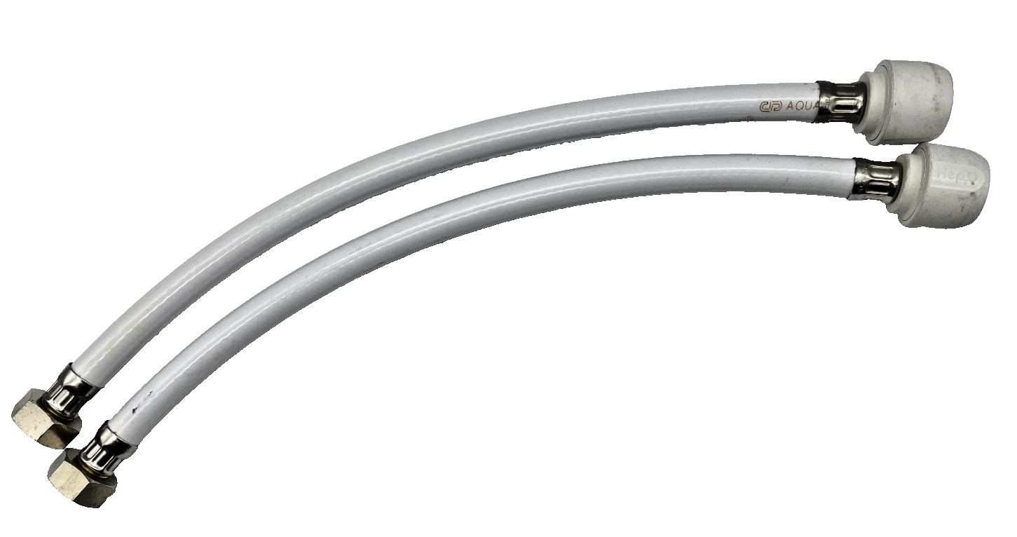 2 x Wavin Hep2O 500mm x 22mm x 3/4"" BSP flexible bath tap connectors HDW225B/22W