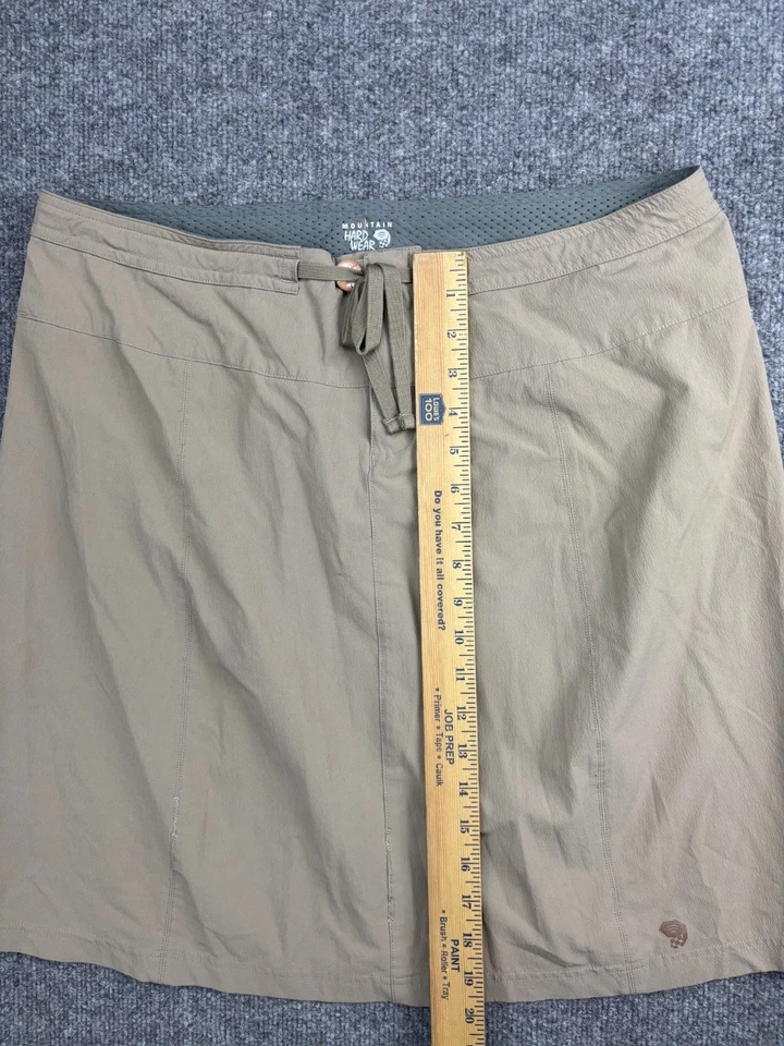 Falda Mountain Hard Wear Para Mujer 14 Beige Elastizada Nylon Forrada Botón Cordón Foto 4 de 4