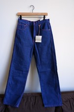 NWT B Sides Jeans Dark Wash Wide Leg Red Contrast Stitching Made in USA Size 29
