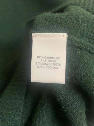 41 Hawthorn Hunter Green 100% Cashmere Sweater, Women's Large - Picture 9 of 9