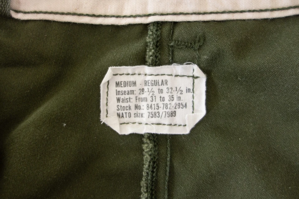 Винтажные военные боевые брюки-подвески для холодной погоды DSA100-72-C-1636 размер Med Reg - Изображение 3 из 4