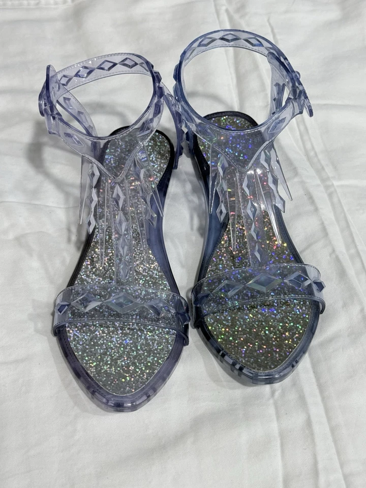 Girls Disney Frozen Elsa Jelly Sandals - Light Blue, “ (about Size ) - Image 3 of 4