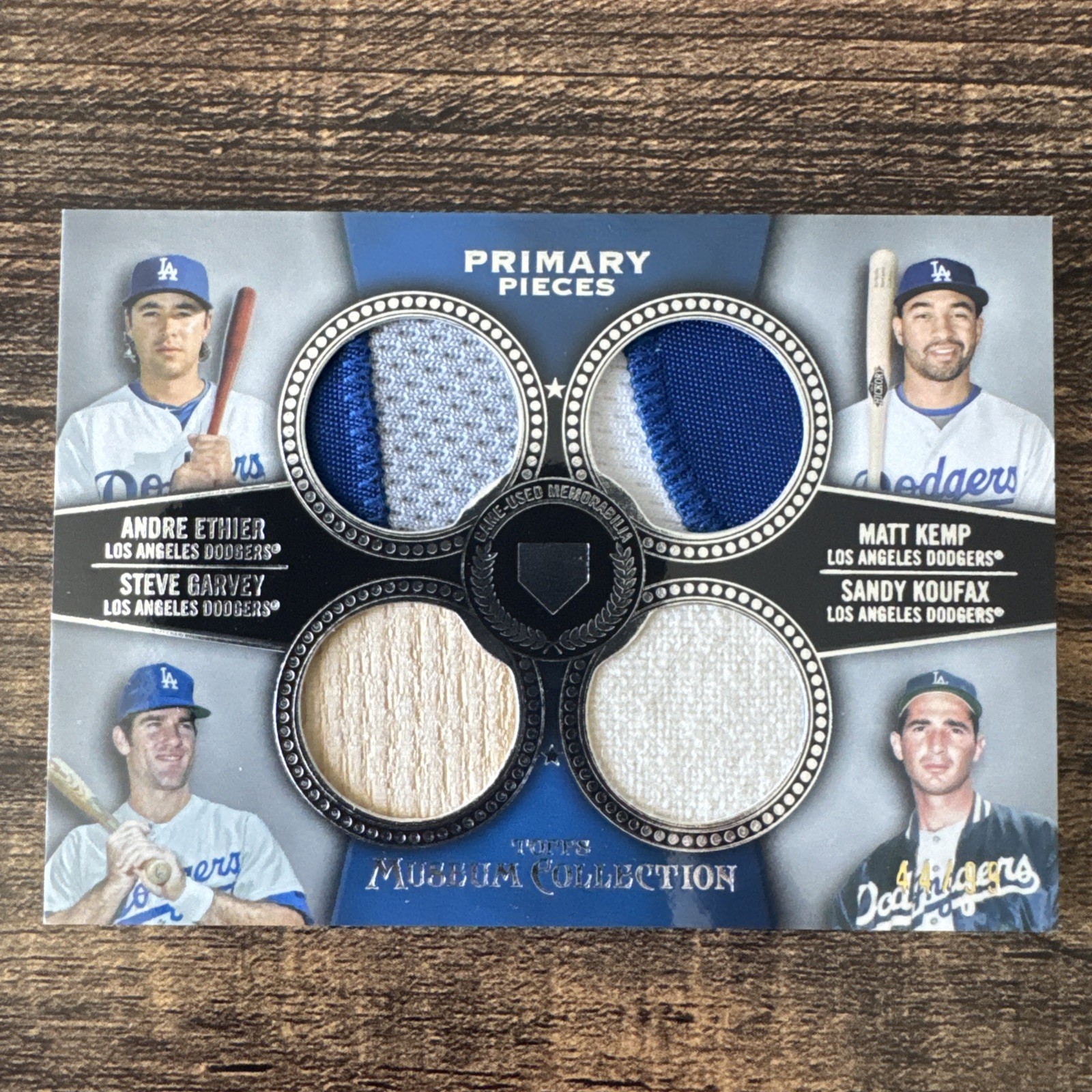 Sandy Koufax Garvey Ethier Kemp 2013 Topps Museum Collection Quad Relic Patch