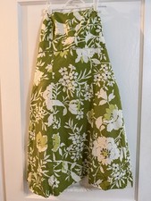 Ann Taylor Strapless Green/White Floral Dress Size 8