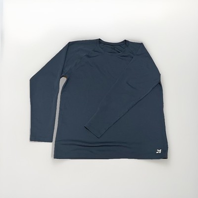 Kipsta Men's Dark Blue Long Sleeve Athletic Soccer Jersey Pullover T-Shirt L