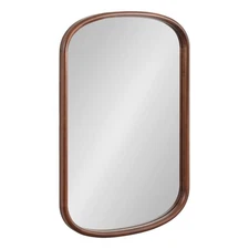 Kate and Laurel Talma Arched Oval Wall Mirror; 24 x 36; Dark Walnut;
