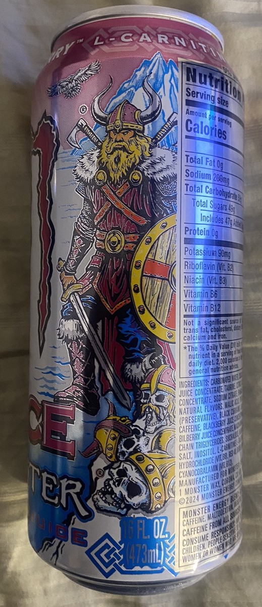 NEW FLAVOR MONSTER ENERGY VIKING BERRY DRINK 1 FULL 16 FLOZ (473mL