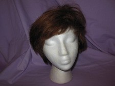 Ladies Unbranded Wig Short Auburn Tapered Style with Sideswept Bangs Tag 5