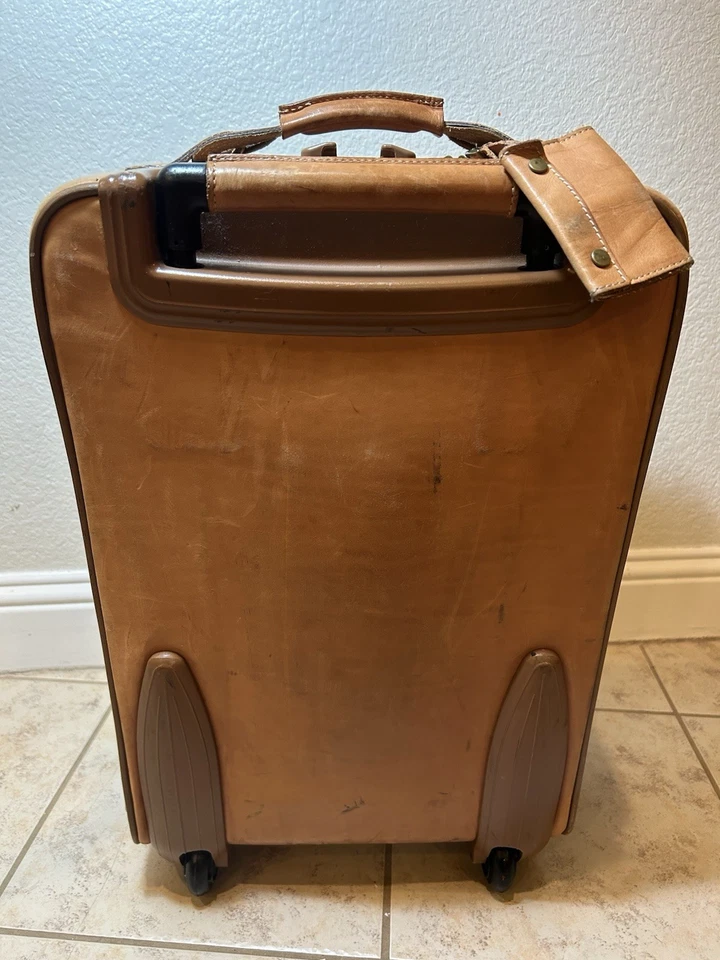 De colección Hartmann Todo Cinturón Cuero Ruedas Rodillo Llevar 23" X 15" X 8" Equipaje Foto 2 de 4