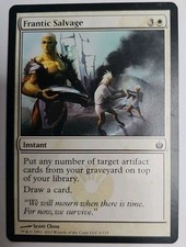 MTG Magic The Gathering Card Frantic Salvage Instant White Mirrodin Beseiged 