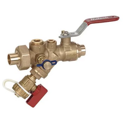 Nutech Sv2e-100S-100S 1'' Sweat Combination Strainer Valve