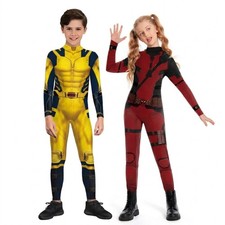 Wolverine Deadpool Cosplay Jumpsuit Superhero Boys Girls Halloween Bodysuits