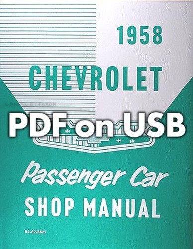 1958 1959 1960 Chevy Auto Shop Manuell Auf Usb Impala Bel Air Biscayne El Camino-image