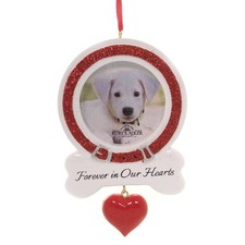 Kurt Adler "Forever in Our Hearts Dog Picture Frame Ornament for Personalization