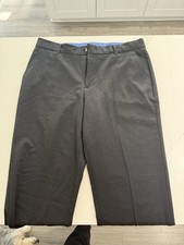 Izod Dress Pants Youth Boys 18 Black Husky Straight Leg Flat Front Stretch