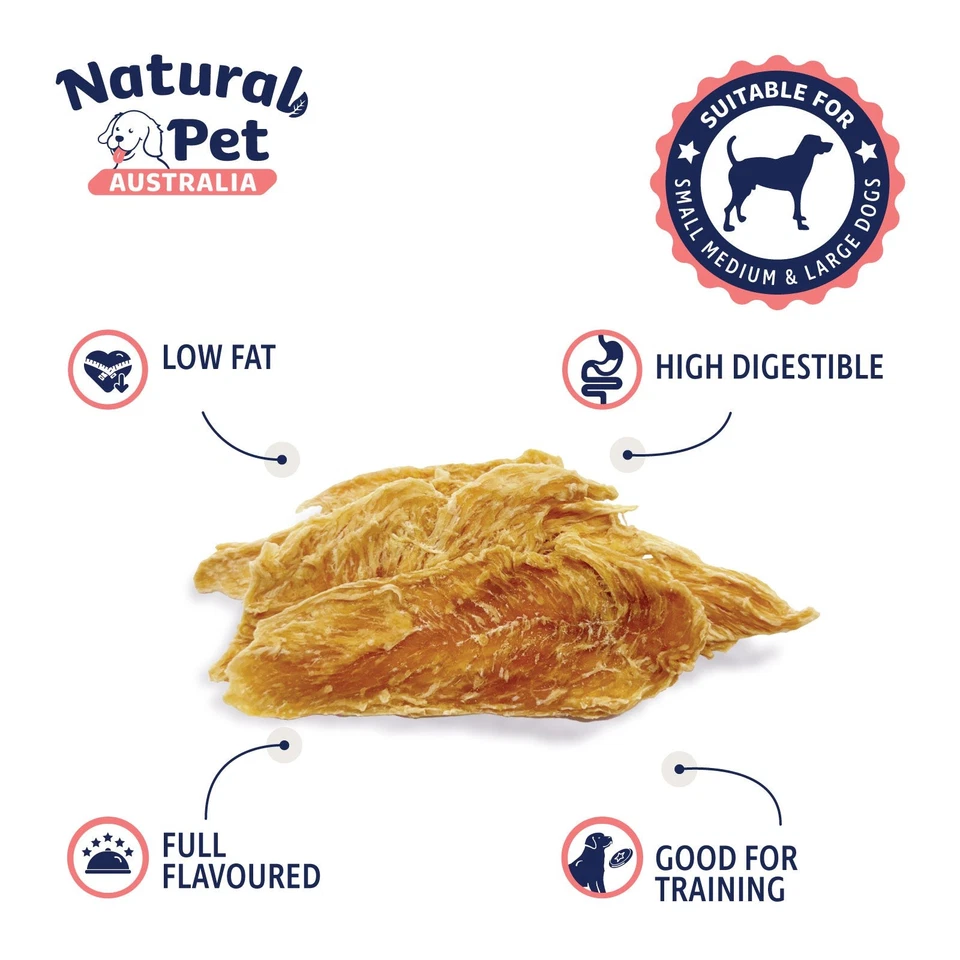 Chicken Breast Jerky 1kg - 100% Natural Healthy Dog Treats, Best Dog Chews Bulk - image 4 of 4