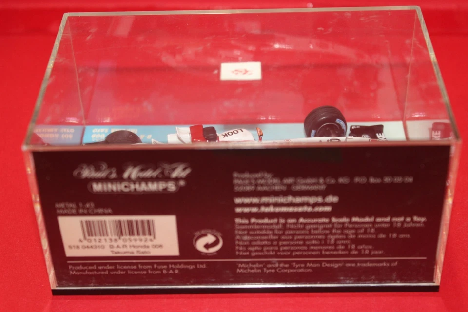 1/43 BAR Honda 006 (2004) - #10 T. Sato - MINICHAMPS - Immagine 3 di 3