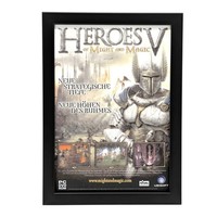 ✅Heroes Of Might And Magic V PC Dvd-Rom Original Werbung Poster✅Gerahmt✅
