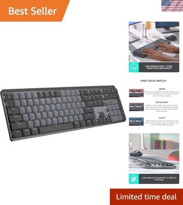 MX Mechanical Wireless Keyboard: Tactile Switches, Smart Backlighting, Graphite