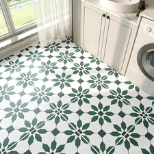 Green Peel and Stick Tile Floor Waterproof Viny Flooring Roll