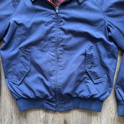 VTG Baracuta G9 Jacket Blue Men's Size 38R By Van Heusen Tartan