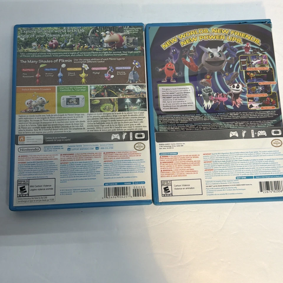 Лот из 2 Pikmin 3 и PAC-Man и призрачный Adve 2 - Nintendo Wii U CIB новый - Изображение 2 из 4