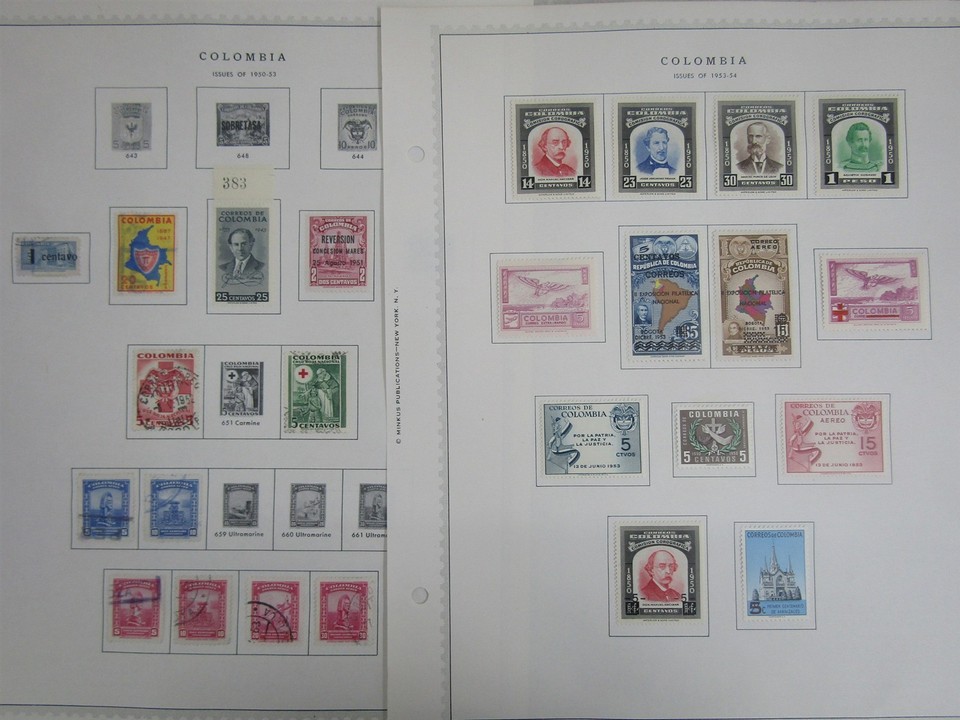 Nystamps Colombia many mint old stamp collection high cost o25oi | eBay