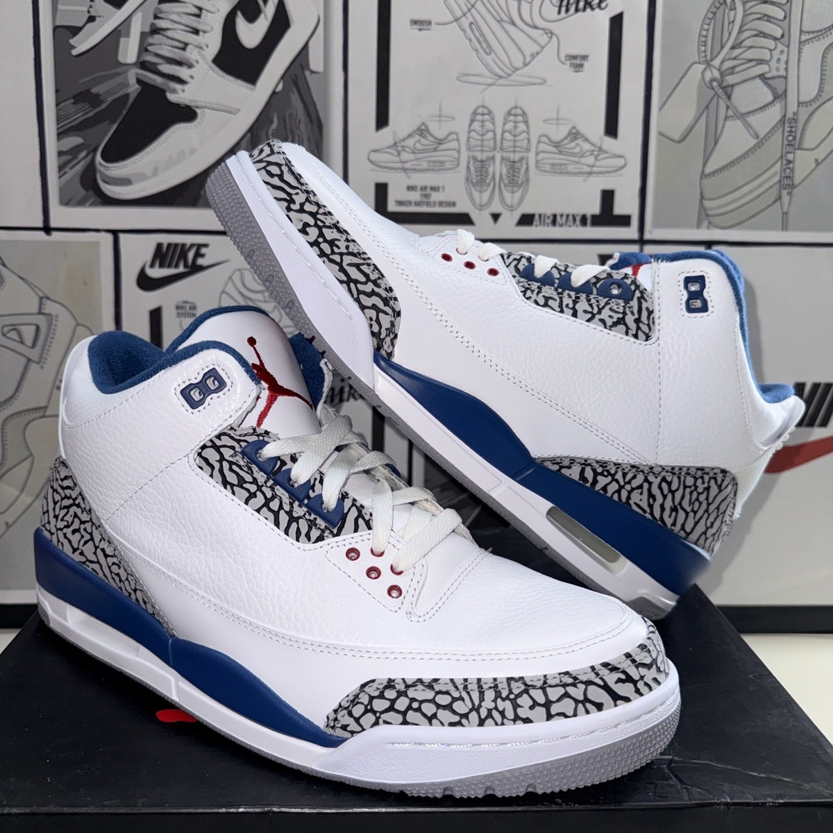 Size 12 - Air Jordan 3 Retro 2011 True Blue for sale online | eBay