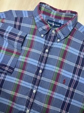 Polo Ralph Lauren Shirt Mens Large Short Sleeve Button Down Blake Multi Plaid