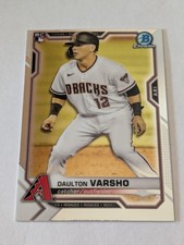 Daulton Varsho 2021 Topps Bowman Chrome RC Rookie Card #95 Arizona Diamondbacks. rookie card picture