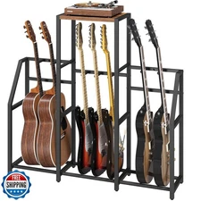 MAHANCRIS Guitar Stand, Multi Guitar Rack Stand for 7-10 String Instruments, 