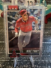 2026 Topps Series 1 #350 Mike Trout Silver Crackleboard Foil Los Angeles Angels