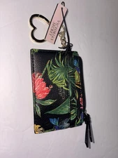 Victoria’s Secret Tropical Card Holder / Wallet Case Keychain Charm NWOT
