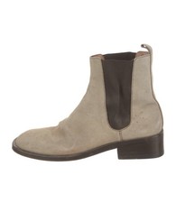 Gucci Authentic Beige Neutral Suede Leather Ankle Chelsea Boots 6