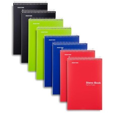 8-Pack Colorful Steno Pads - Soft Cover, 100 Sheets Each, 6x9 For Easy Writing