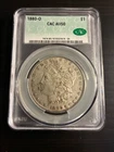 1880-0 MORGAN SILVER DOLLAR. CAC. AU-50. BETTER DATE *GORGEOUS* L@@K!!!